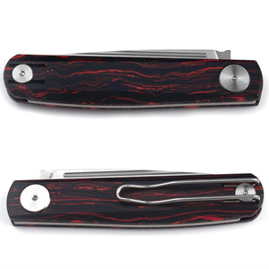 Real Steel Gslip compact G10-Damast Ocean red